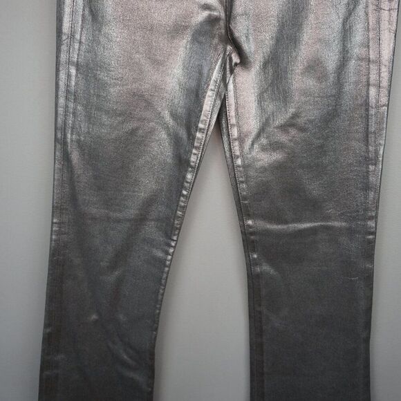 New Joe's Jeans Hi (rise) Honey Curvy Coated Bootcut Jeans in Gunmetal size 29 - Picture 4 of 16